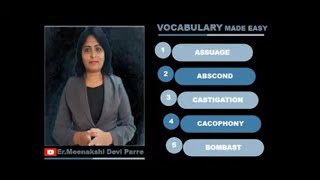 Vocabulary Made Easy 1  Verbal Ability  GRE  GMAT  TOEFL  IELTS  CAT [upl. by Amelina354]