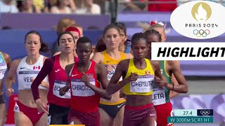 Athletics Olympic 2024 Womens 3000m Steeplechase Heats Highlights 2024  India chodhary [upl. by Gaye]