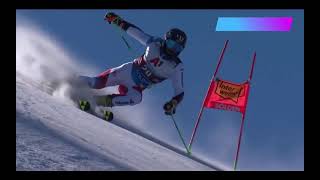 Slow motion giant slalom alpine skiing action ski alpin technique [upl. by Cressy]