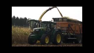 Frans Moulaert mais hakselen 2016  John Deere 6850 [upl. by Neyud]