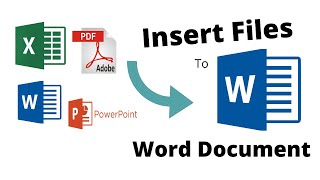 How to InsertEmbed Files to Word Document 2020 [upl. by Eecrad]