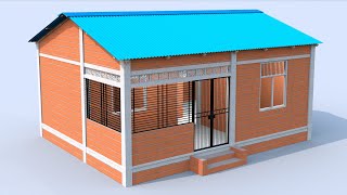 Tin shed home design  25×20 home plan with tin roofing  house plans [upl. by Loyce462]