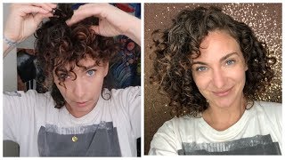 Sleeping Curly  Medusa Clipping Sleep Routine for Short Curly Hair [upl. by Yve]