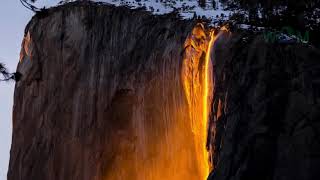 Mesmerizing Yosemite Fire fall  Horsetail fall  The natural wonder [upl. by Halland284]