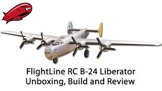 FlightLine RC B24 Liberator Silver Review [upl. by Auburta]