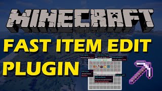 Edit items in a GUI in Minecraft with Fast Item Editor Plugin [upl. by Ok]