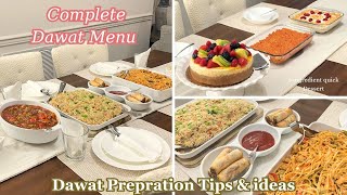 COMPLETE DAWAT MENU DAWAT PREPRATION TIPS AND IDEAS WITH RECIPES DAWAT VLOG 🥘🍱🇺🇸 [upl. by Reklaw]