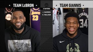 Team LeBron amp Team Giannis Full Draft  2019 NBA AllStar [upl. by Cavuoto]