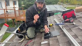 Solar Asphalt Roof Flashing  No Leaks [upl. by Noivad155]