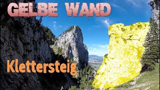 Gelbe Wand Klettersteig Tegelberg sehr leichter Klettersteig zum antesten [upl. by Elleimac]