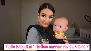 LILLE BABY 6 IN 1 AIRFLOW CARRIER REVIEWDEMO MALINDA ROCHA [upl. by Aicilegna]