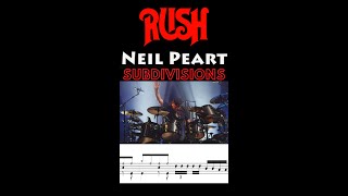 Neil Peart Rush  Subdivisions Drum Part [upl. by Anihs948]