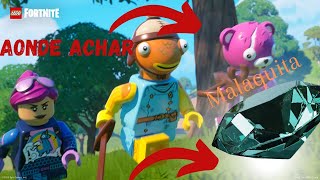 quotGuia Completo Como Encontrar a Pedra Rara Malaquita Fortnite Legoquot [upl. by Neelloc491]