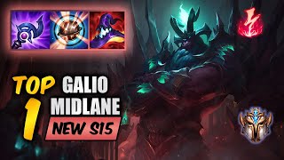 Wild Rift Galio TOP 1  S15 rank game  build [upl. by Eilrebma]