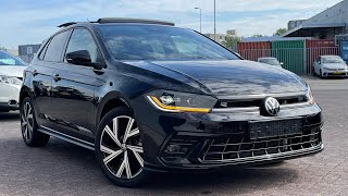 Volkswagen NEW Polo RLine 2023 in 4K Deep Black Pearl 17 inch Bergamo Walk Around amp detail inside [upl. by Nauqel]