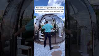 Panoramic transparent starry sky room DIY outdoor restaurant leisure area scenic spot igloo [upl. by Savart]