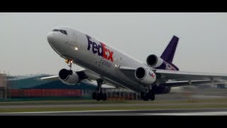 FedEx MD10 Full Takeoff [upl. by Enorahs845]