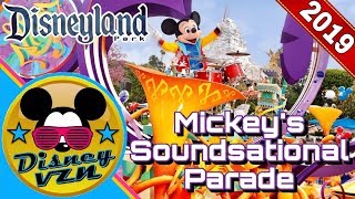 2019 Mickeys Soundsational Parade with NEW FLOATS on Main Street USA  Disneyland Park [upl. by Zales150]