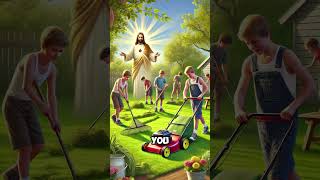 Jesus Blessing Boys Lawn Care jesusblessings blessing ChristianLawnCare jesus [upl. by Ress]