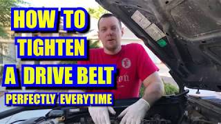 HOW TO TIGHTEN A DRIVE BELT PERFECTLY EVERYTIME [upl. by Dnallor197]