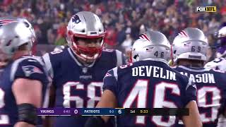 Patriots fullback James Develin scores twice in 24 10 win over Minnesota Dec 2 2018 [upl. by Laaspere]