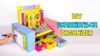 DIY Organizer aus Pappe für all deine Schreibwaren [upl. by Iretak]