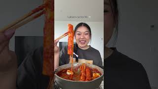 GIANT tteokbokki mukbang 🤤 [upl. by Kirad]