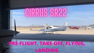 Cirrus SR22 Preflight takeoff flying landing [upl. by Dohsar]