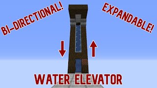 Minecraft Redstone Tutorial Simple Water Elevator for 116 Twoway and Expandable [upl. by Xuagram]