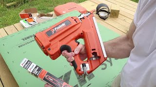 How to change fuel cartridge in Paslode framing nail gun [upl. by Dnomso]