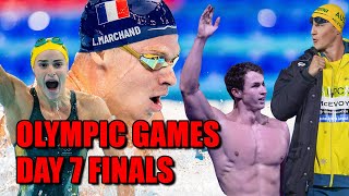 2024 OLYMPIC GAMES  Swimming Day 7 Finals LIVE  Marchand 200 IM McKeown 200 Back Mens 50 Free [upl. by Ennazus]