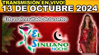 SINUANO NOCHE Resultado SINUANO NOCHE del DOMINGO 13 de octubre de 2024 [upl. by Enajiram]