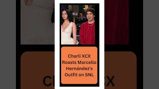 Charli XCX Roasts Marcello Hernándezs Outfit on SNLsnl charlixcxtypebeat marcelo domingo [upl. by Ahsenal]