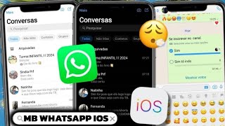 SAIU🔥 WHATSAPP IGUAL IPHONE MB IOS ATUALIZADO 2024 FUNCIONANDO MODO ESPELHAMENTO mbwhatsapp 141 [upl. by Nerland]