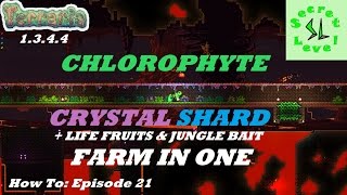 Terraria 1344 HOW TO  Build a Chlorophyte  Crystal Shard Farm  Episode 21 [upl. by Narut852]