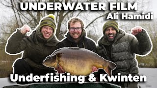 CARPFISHING in SNOW  Underwater film with Ali Hamidi [upl. by Ahsienod]