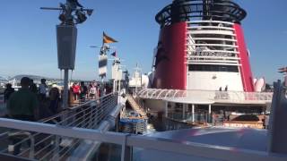 Disney Wonder quotDeparting With Horn Under Bridgequot Part 3 [upl. by Sirac]