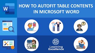 How To Autofit Table Contents in Microsoft Word [upl. by Kora]