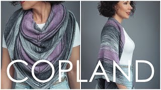 How to Knit a Beginner Shawl Pattern  Copland [upl. by Ayam421]