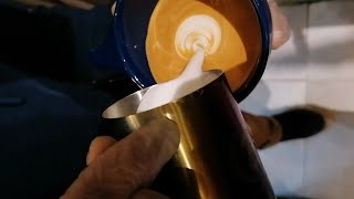 Speciality Coffee Training  Barista art skills  Coffee Latte Art Tutorial Wing Tulip Heart [upl. by Lamag]