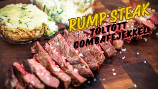 Így Sütöm a Rump Steaket Planchán Töltött Gombafejekkel steak recept [upl. by Griselda]