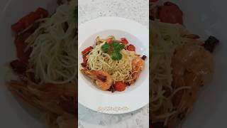 Dinner 🥰 Angel Hair Aglio Olio 👍🤤 [upl. by Maud469]