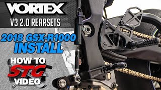 Vortex 2018 Suzuki GSXR1000 V3 20 Rearsets Install  Sportbike Track Gear [upl. by Fontana]