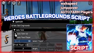 OP Heroes Battlegrounds Script  Hack  Auto Farm Player Walkspeed Jumppower 2024 [upl. by Arlon284]