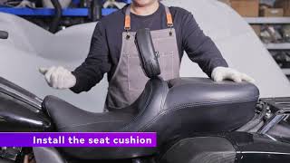 How to install a CC RIDER adjustable riderdriver backrest on your Harley touring bike [upl. by Given]