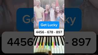 Get Lucky  Quick Piano Tutorial shorts piano pianotutorial [upl. by Ertha279]