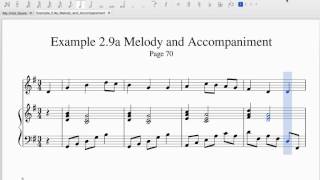 Example 29a Melody and Accompaniment [upl. by Nitfa618]