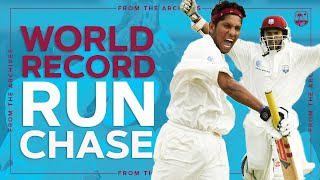 WORLD RECORD Run Chase Highlights  Sarwan amp Chanderpaul Star as Windies Chase 418 v Australia 2003 [upl. by Clio591]