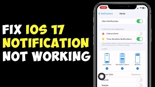 How to Fix iPhone Notification Not Working After iOS 17 Update  Notification Issue with iOS 17 [upl. by Dominga]