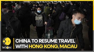 China to fully reopen borders with Hong Kong Macau from February 6  Latest World News  WION [upl. by Seuqramed]